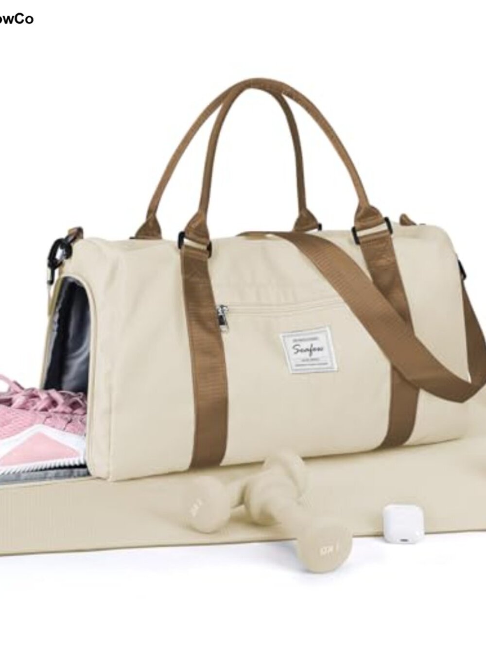 WISEPACK Gym Bag with Shoes Compartment & Wet Pocket, Water Resistant Travel